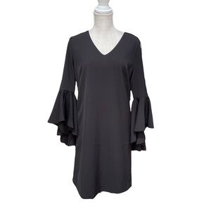 Catherine Malandrino Black Mini Dress with Bell Sleeve Size: 4 New!